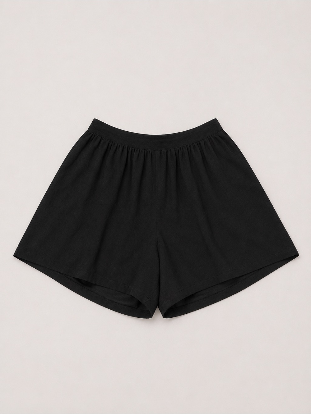 Forever 21 Black Elastic-Waist Flow Shorts